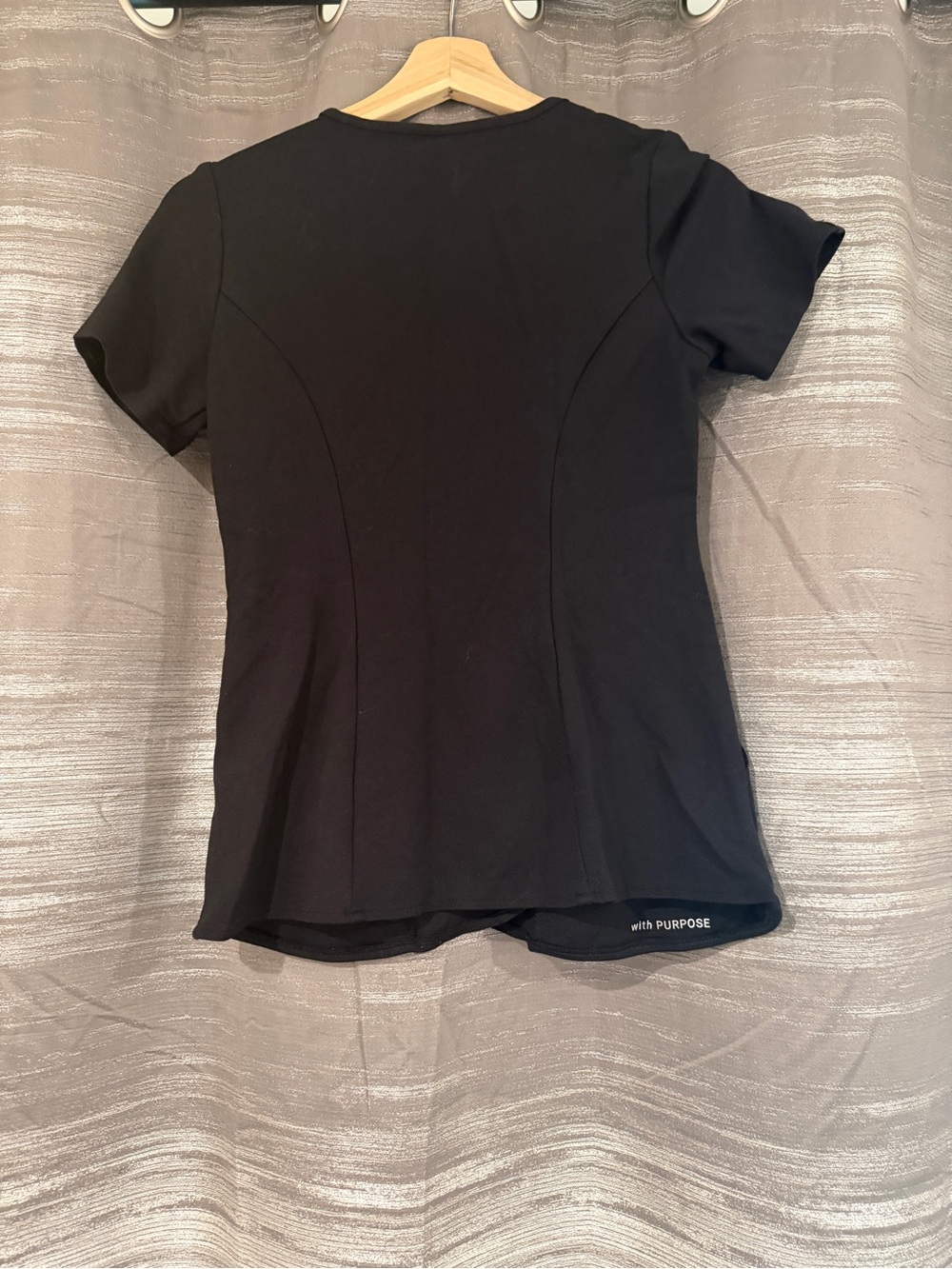 Jaanuu Black V‑Neck Short Sleeve Tunic Top - Picture 4 of 7